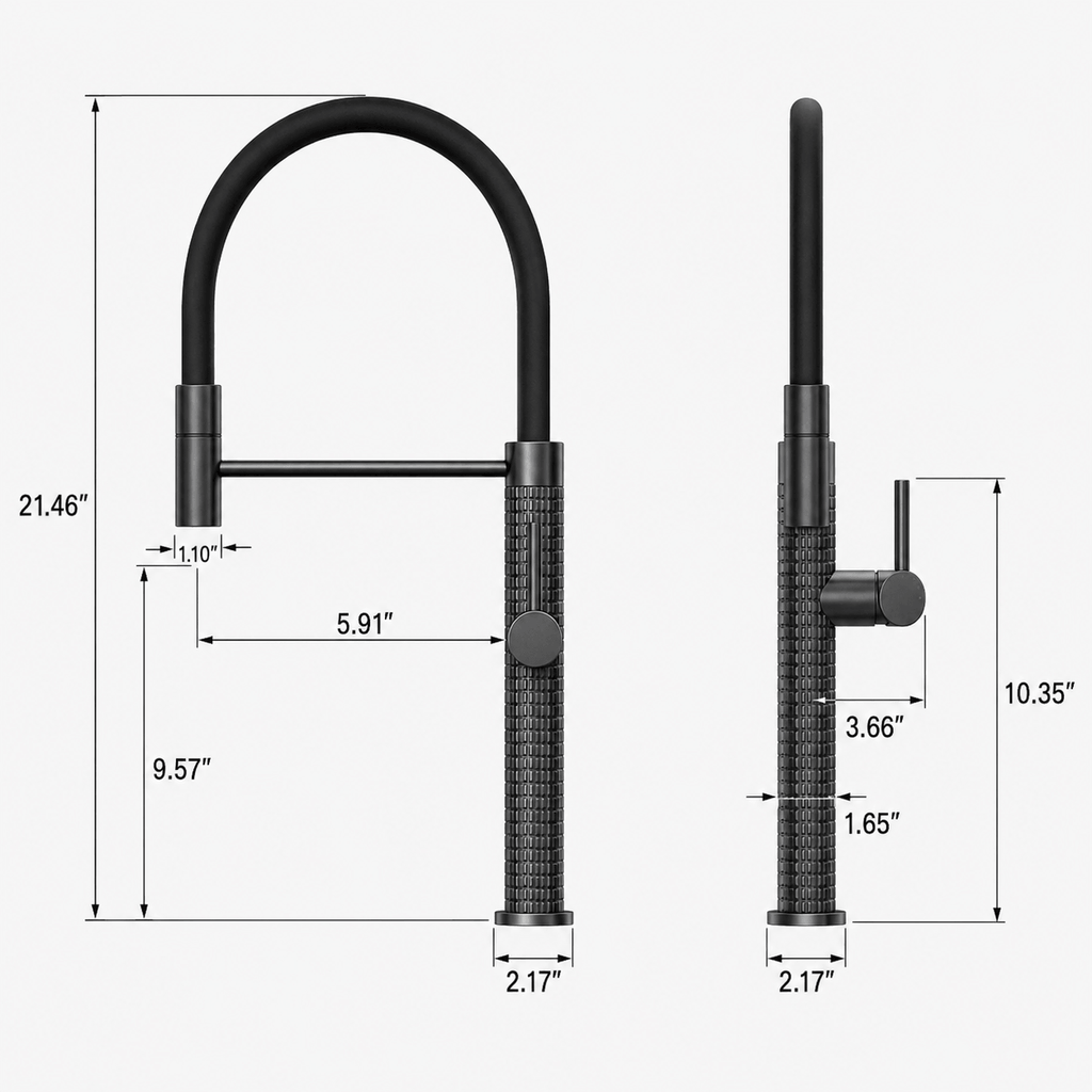 Single Handle Pull Down Kitchen Sink Faucet with Sprayer
