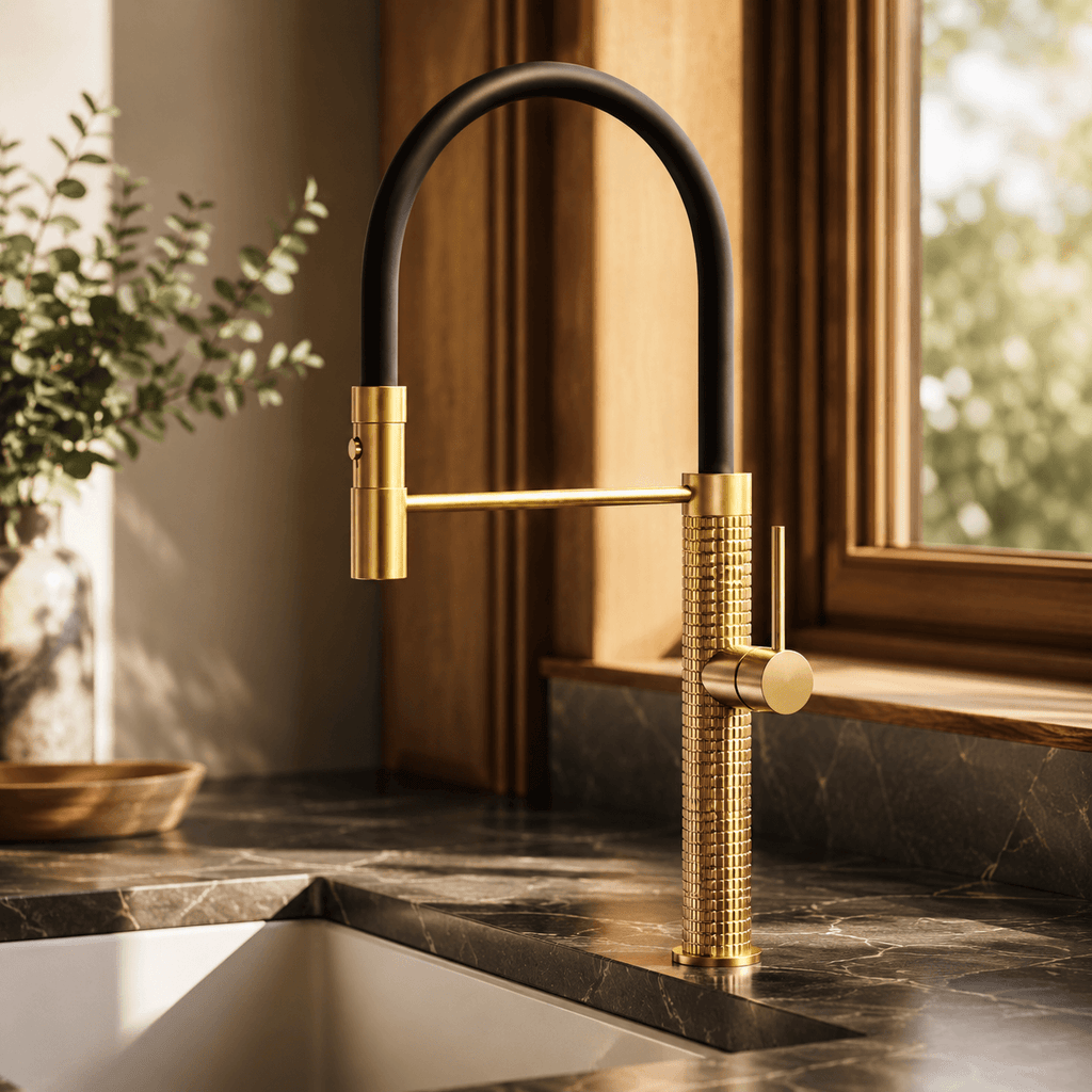 Single Handle Pull Down Kitchen Sink Faucet with Sprayer