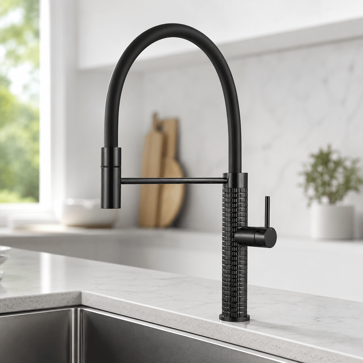 Single Handle Pull Down Kitchen Sink Faucet with Sprayer