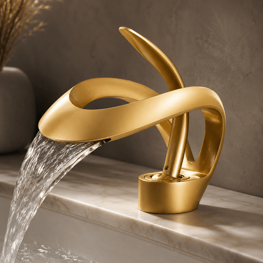 Single Hole Bathroom Faucet Single Handle Modern Waterfall Sink Faucet