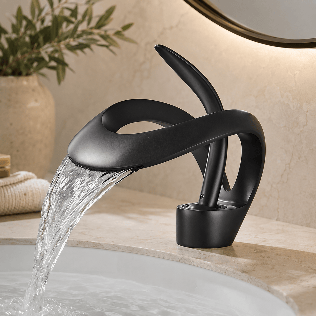 Single Hole Bathroom Faucet Single Handle Modern Waterfall Sink Faucet