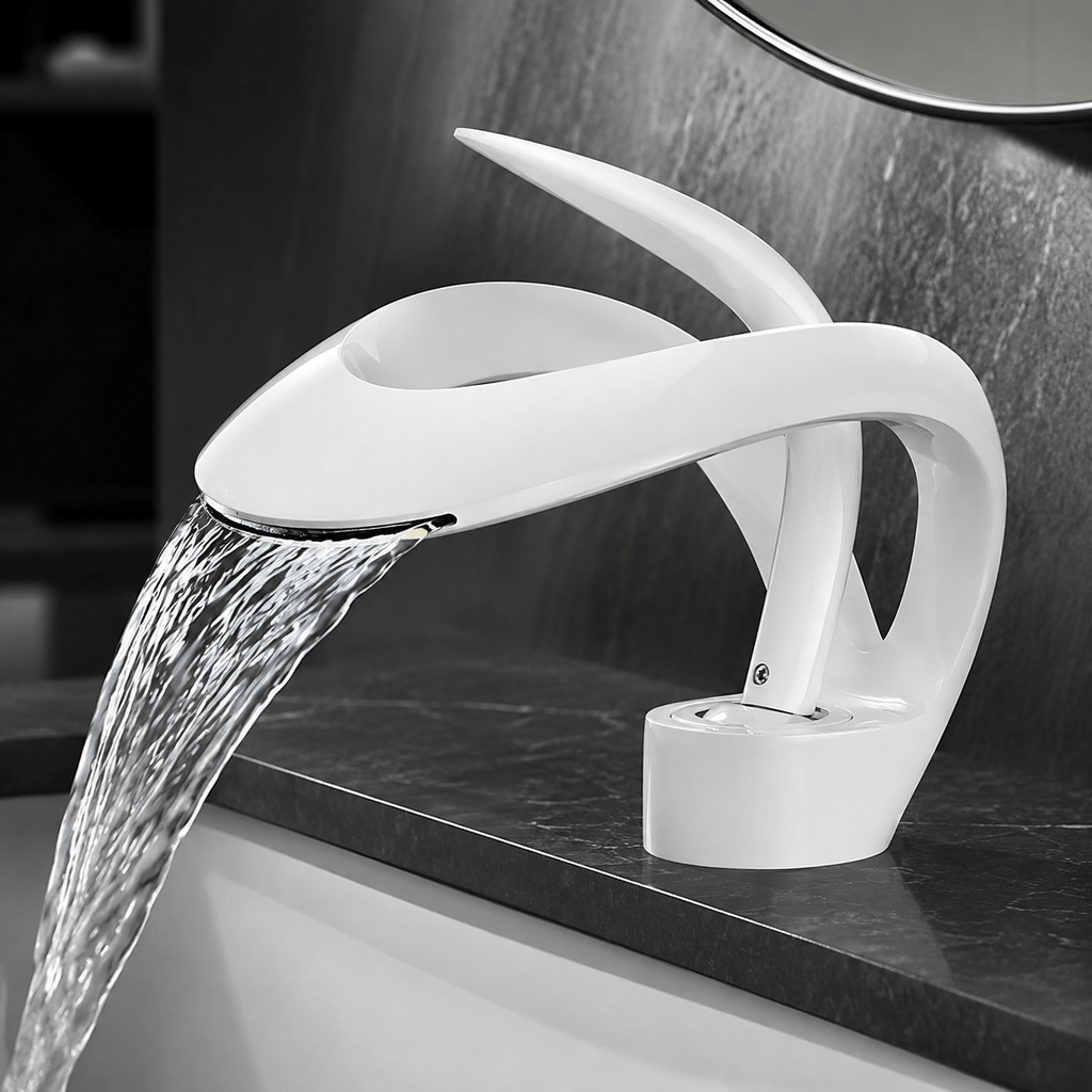 Single Hole Bathroom Faucet Single Handle Modern Waterfall Sink Faucet
