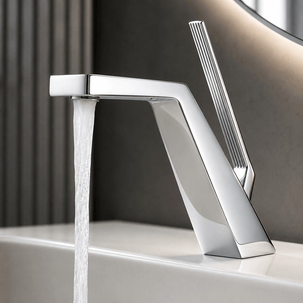 Single Hole Bathroom Faucet Modern Square Sink Faucet Single Handle