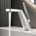 Single Hole Bathroom Faucet Modern Square Sink Faucet Single Handle