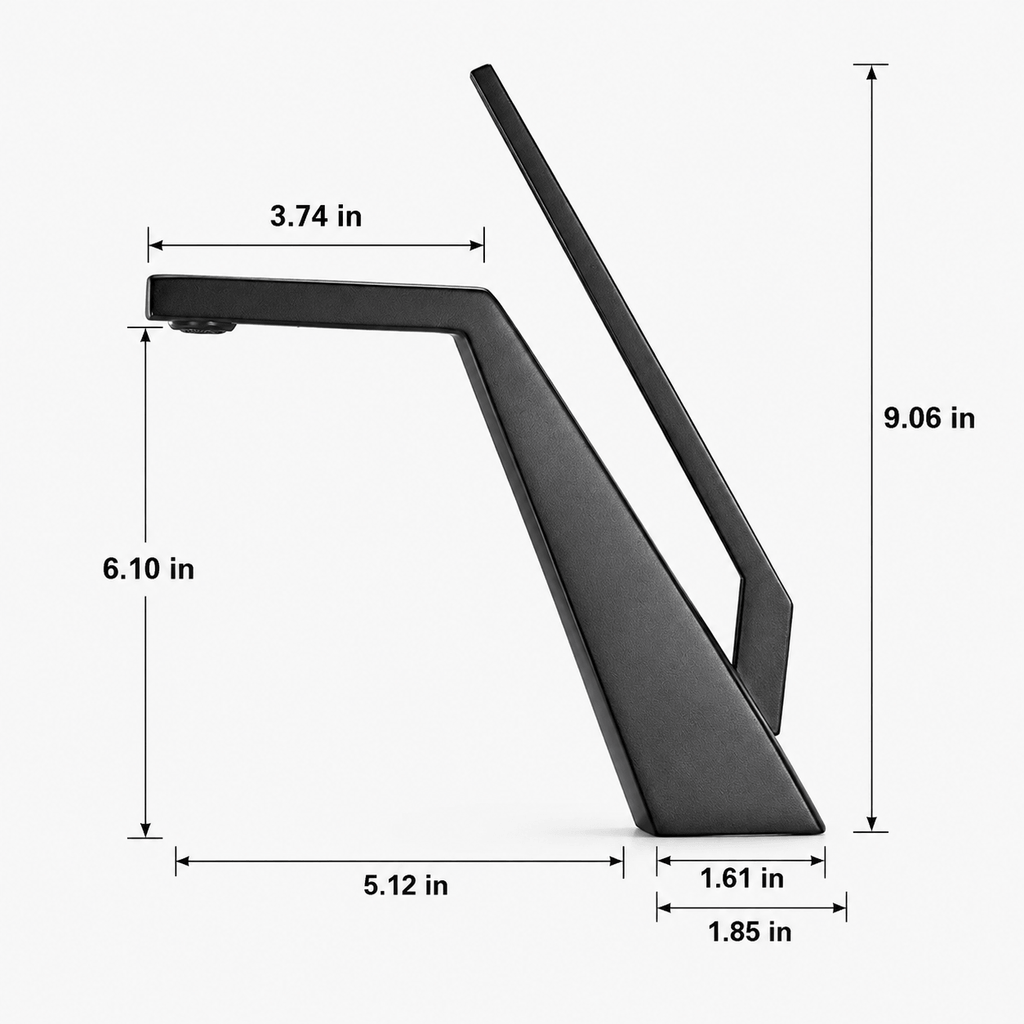 Single Hole Bathroom Faucet Modern Square Sink Faucet Single Handle