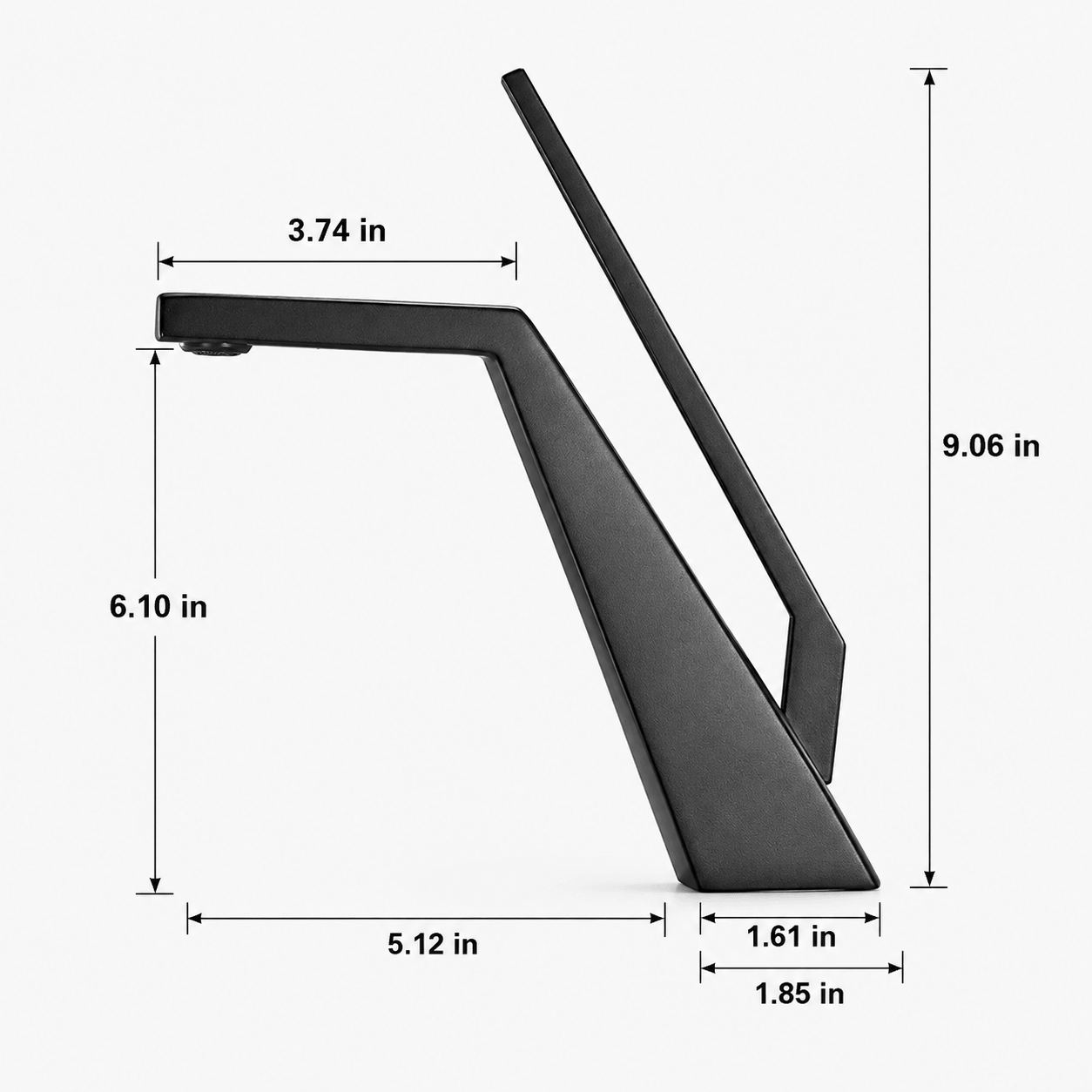Single Hole Bathroom Faucet Modern Square Sink Faucet Single Handle