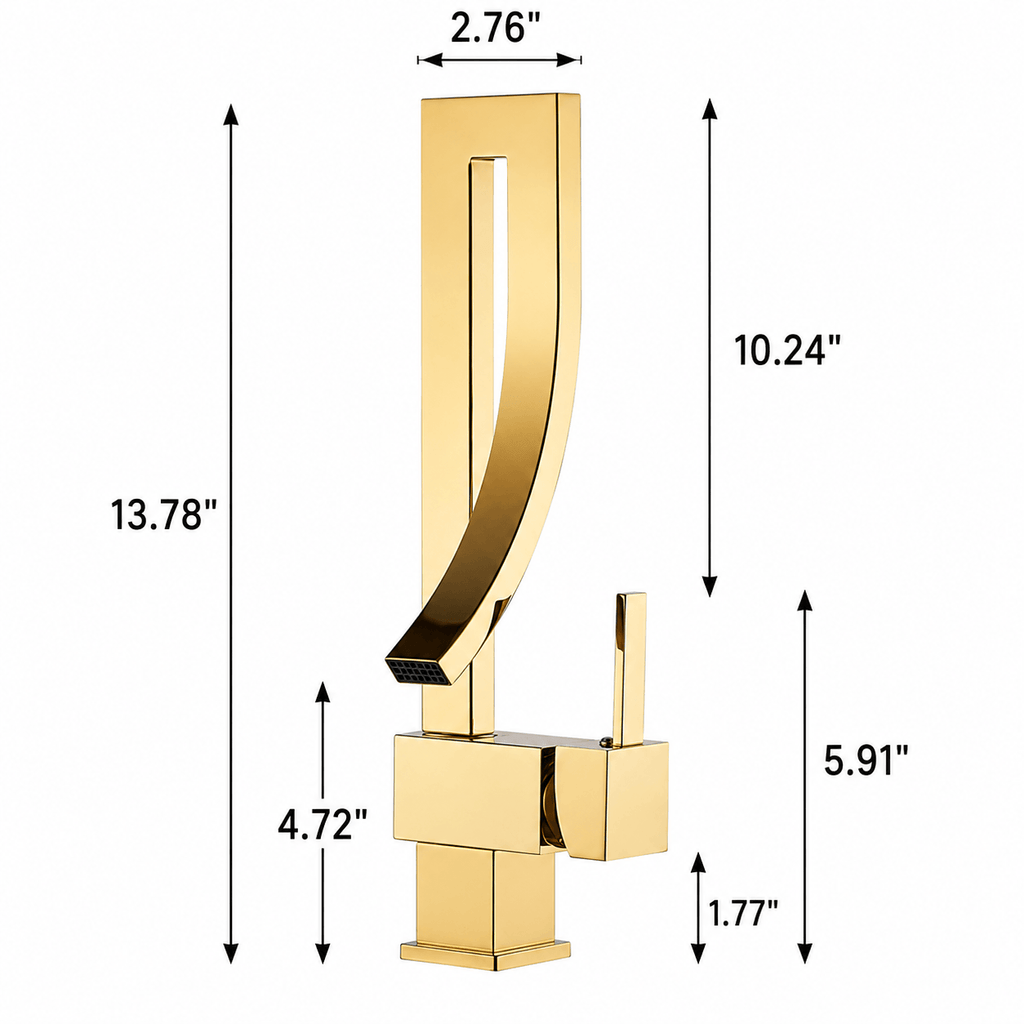Single Hole Bathroom Faucet Single Handle Waterfall Faucet Sink Faucet