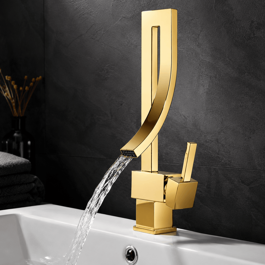 Single Hole Bathroom Faucet Single Handle Waterfall Faucet Sink Faucet