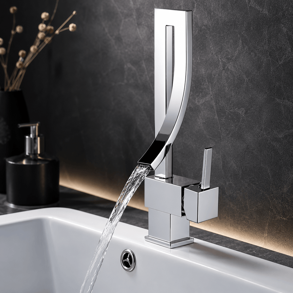 Single Hole Bathroom Faucet Single Handle Waterfall Faucet Sink Faucet