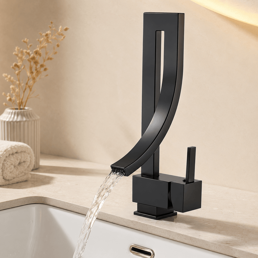 Single Hole Bathroom Faucet Single Handle Waterfall Faucet Sink Faucet