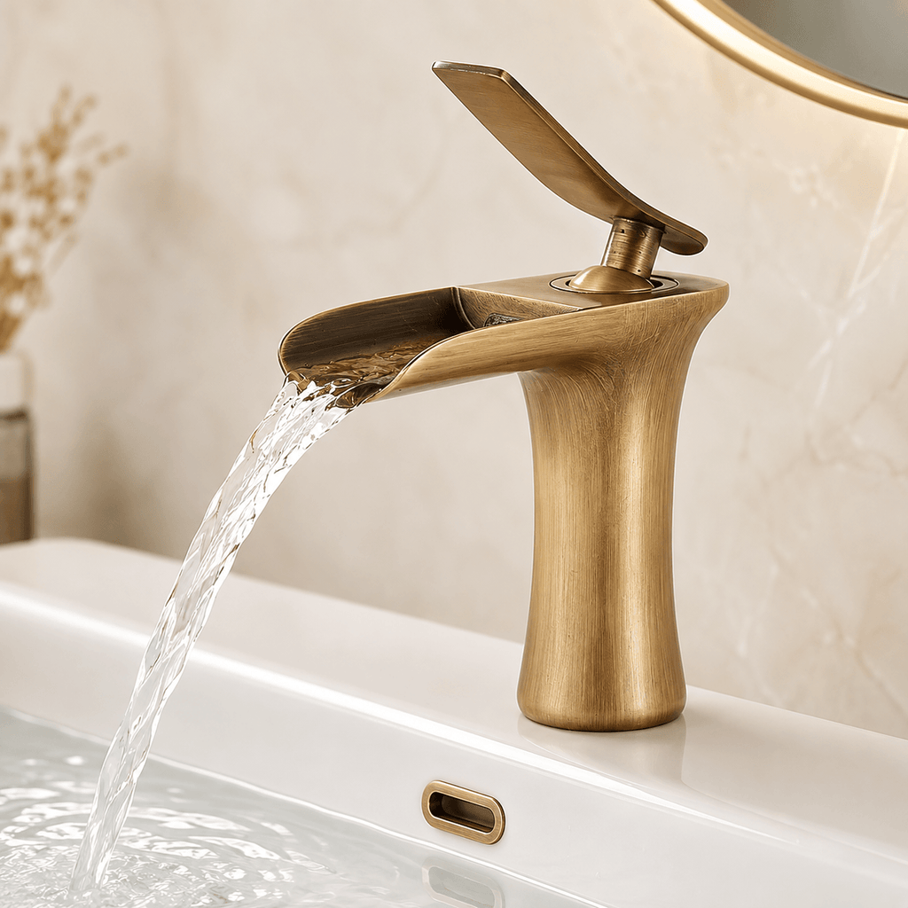 Single Hole Bathroom Faucet Sink Faucet Single Handle Waterfall Faucet