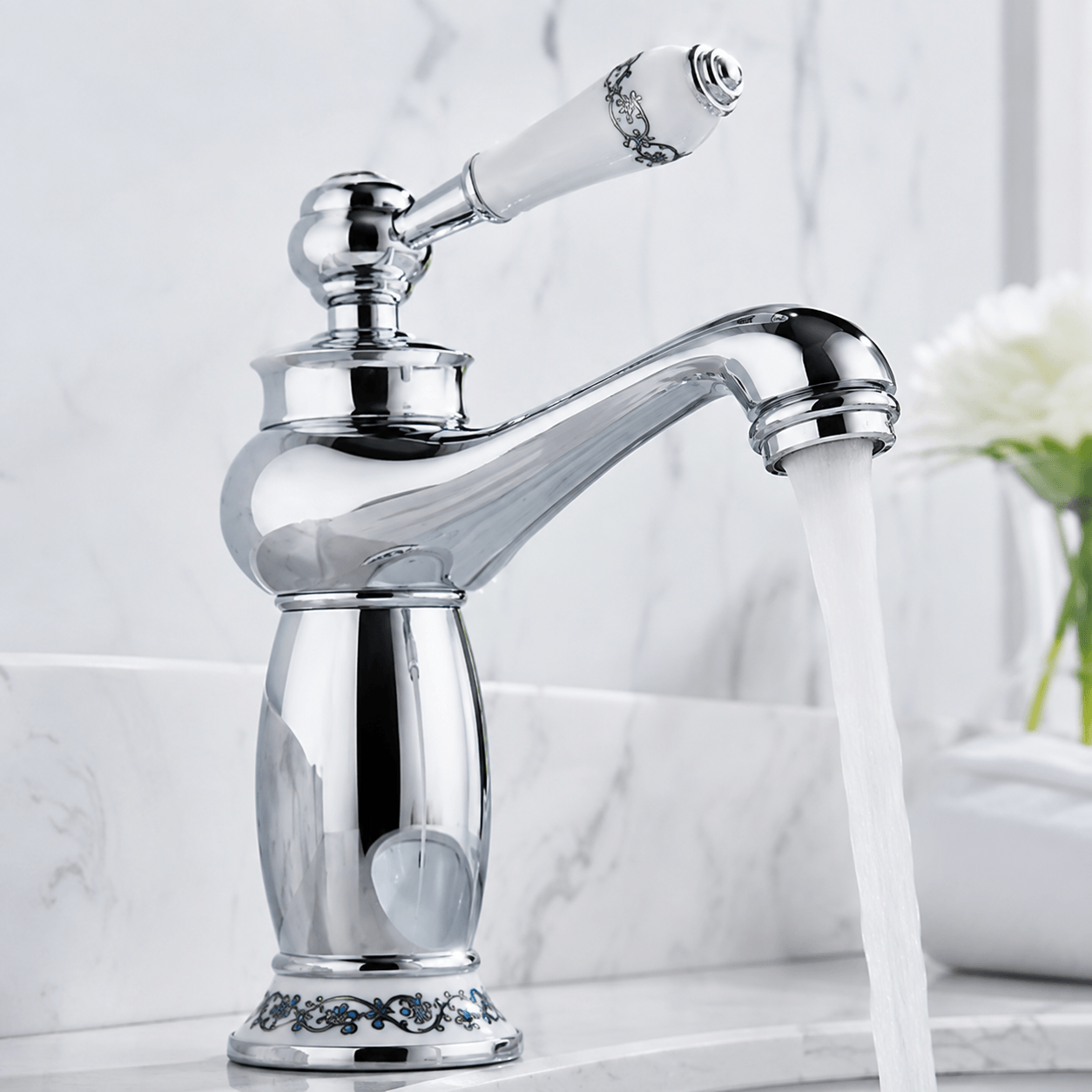 Single Hole Bathroom Faucet Vintage Sink Faucet Single Handle