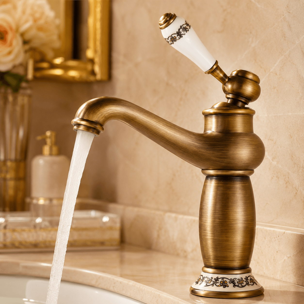 Single Hole Bathroom Faucet Vintage Sink Faucet Single Handle