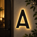 Solar LED House Number Light – Illuminated Address Number Sign for Outdoor Home & Mailbox