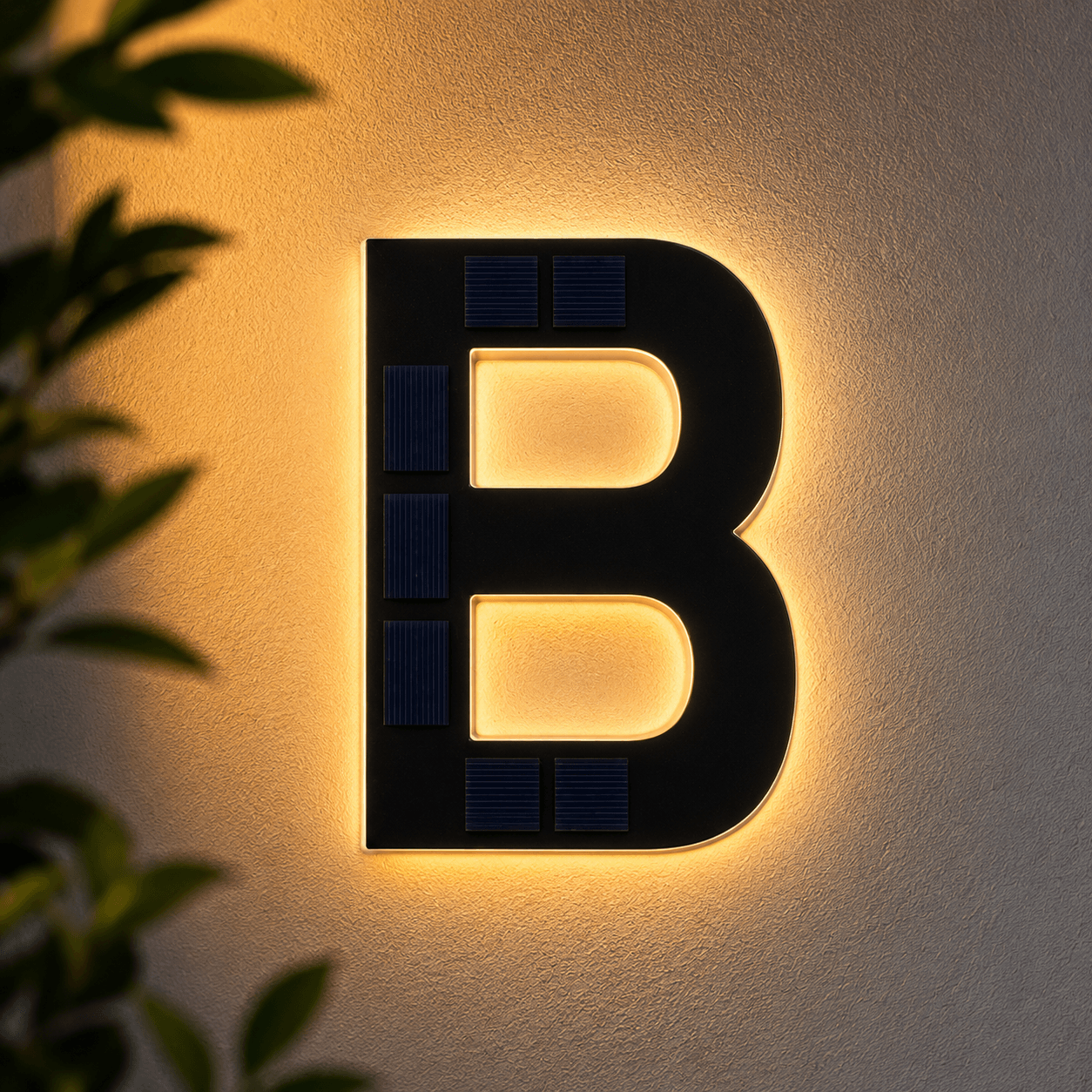 Solar LED House Number Light – Illuminated Address Number Sign for Outdoor Home & Mailbox