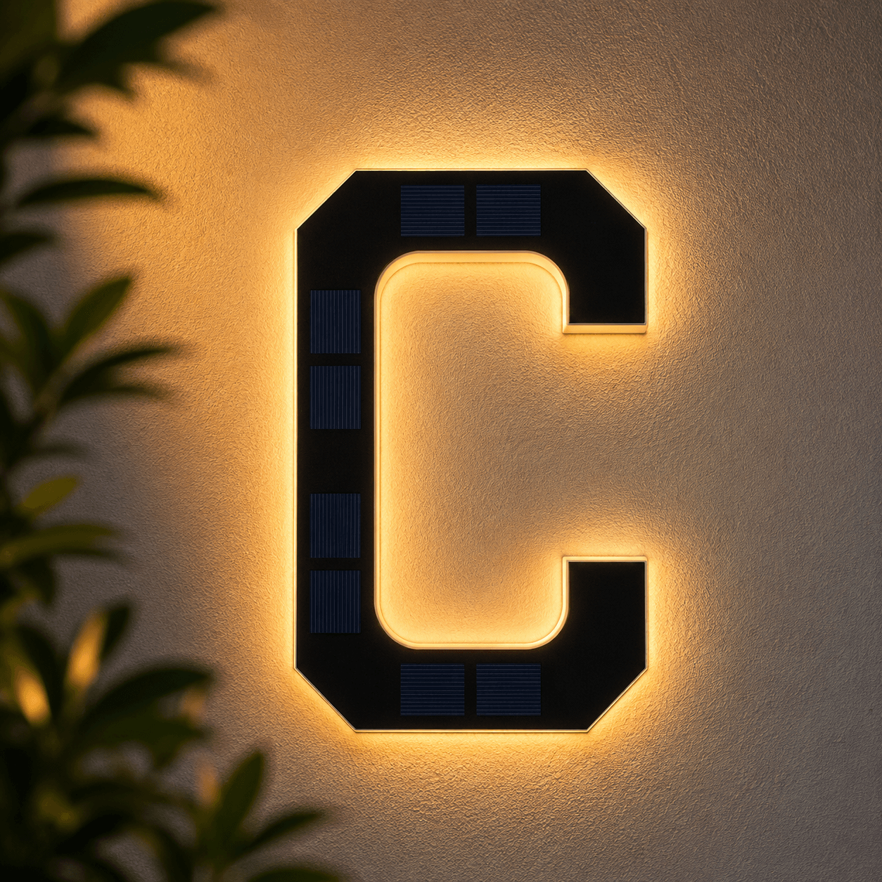 Solar LED House Number Light – Illuminated Address Number Sign for Outdoor Home & Mailbox