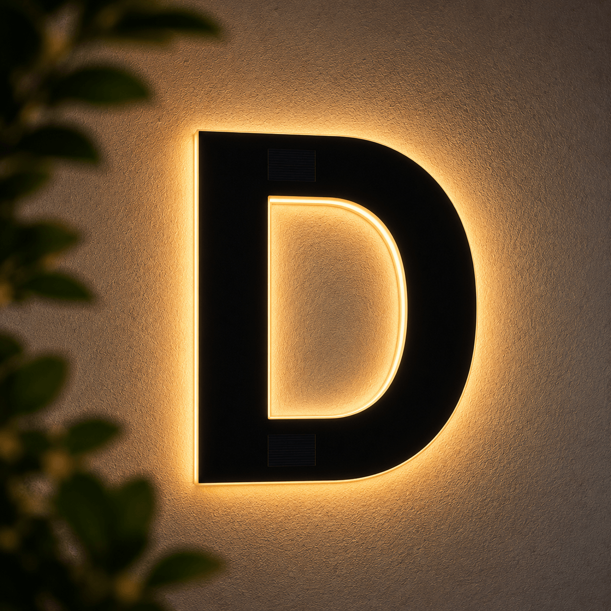 Solar LED House Number Light – Illuminated Address Number Sign for Outdoor Home & Mailbox