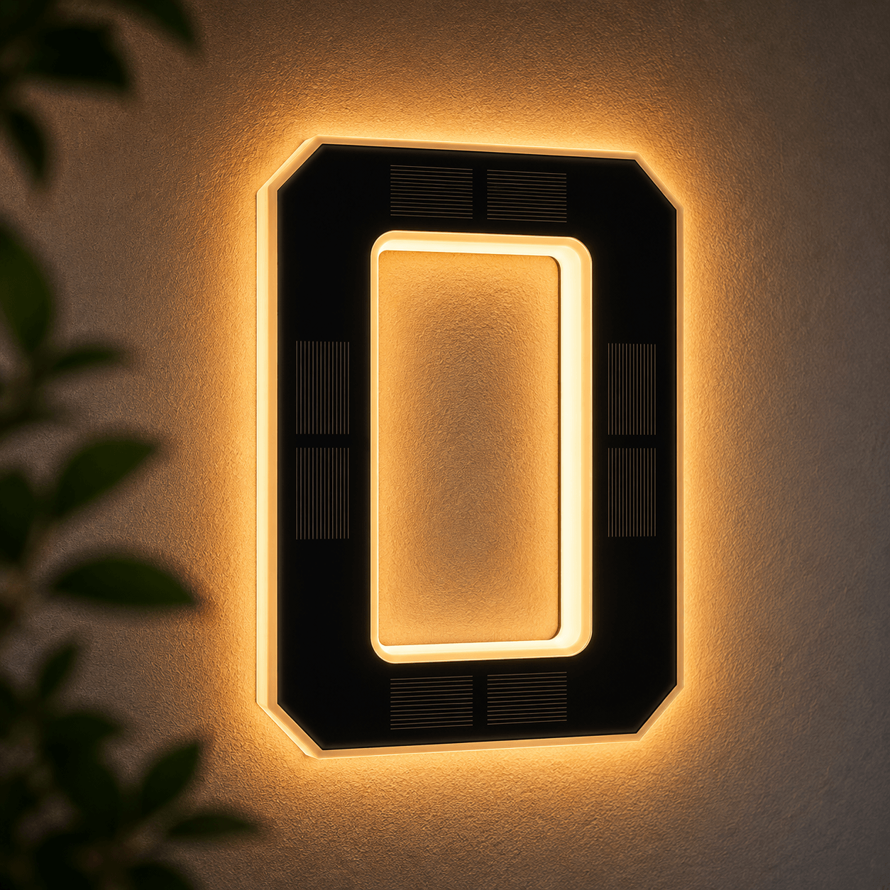 Solar LED House Number Light – Illuminated Address Number Sign for Outdoor Home & Mailbox