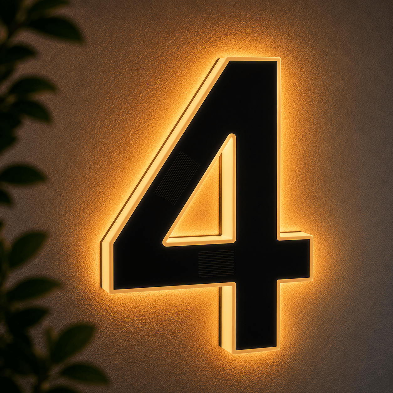 Solar LED House Number Light – Illuminated Address Number Sign for Outdoor Home & Mailbox