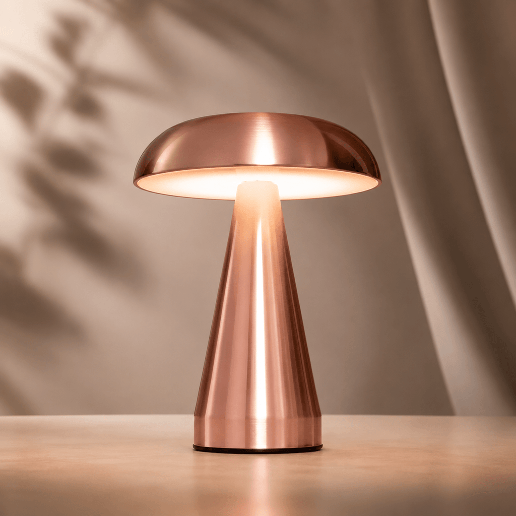 Spora Mushroom Table Lamp – Rechargeable Cordless Bedside & Desk Lamp