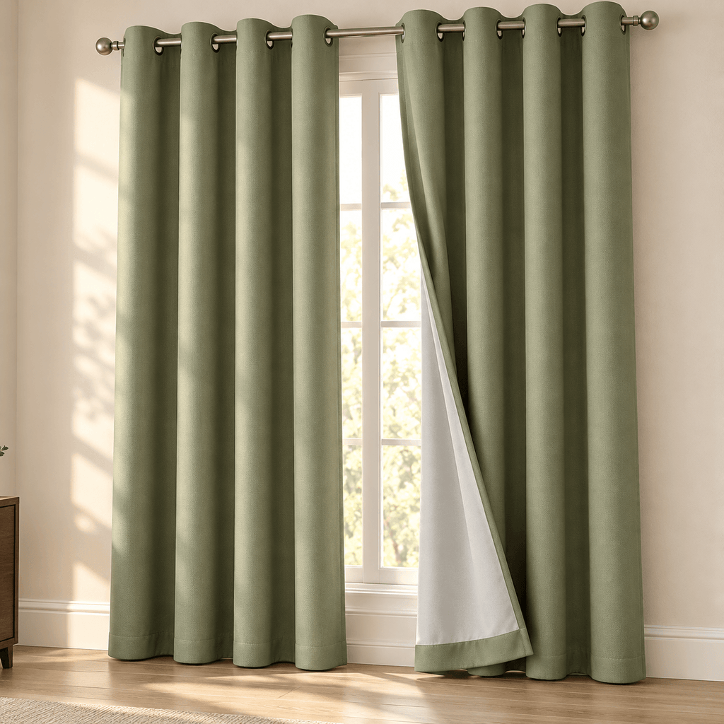 Thermal Blackout Curtains for Bedroom & Living Room 2 Panels