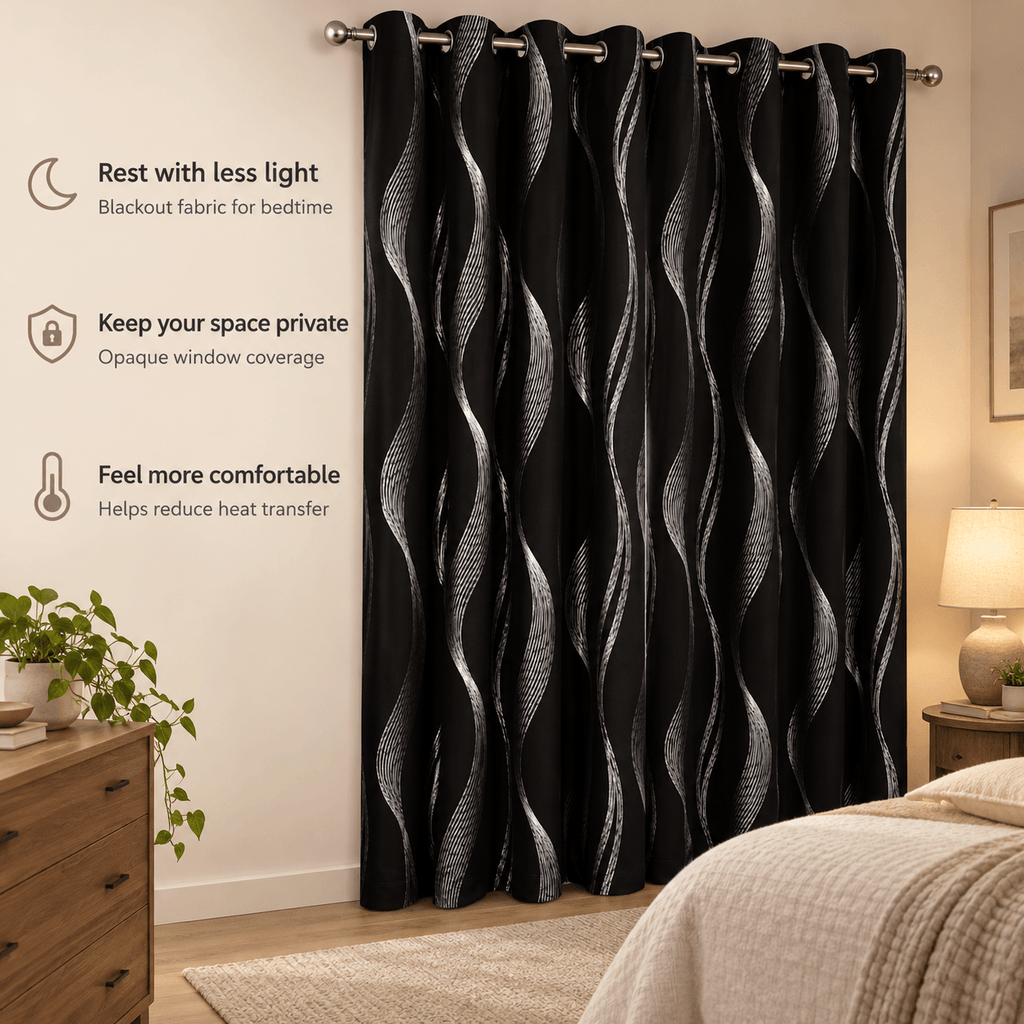 Thermal Blackout Grommet Curtains for Bedroom & Living Room