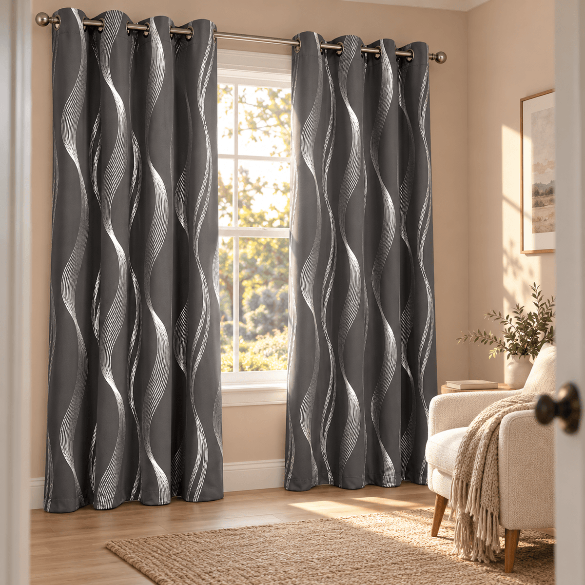 Thermal Blackout Grommet Curtains for Bedroom & Living Room