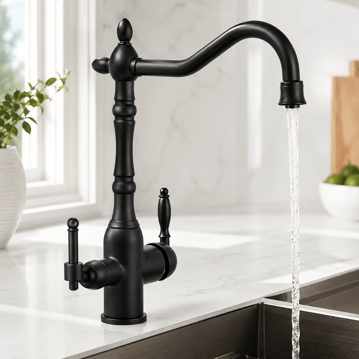 Vintage Kitchen Faucet with Filtered Water Outlet