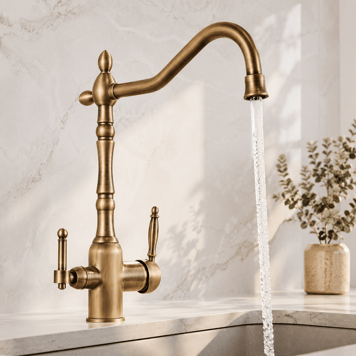 Vintage Kitchen Faucet with Filtered Water Outlet