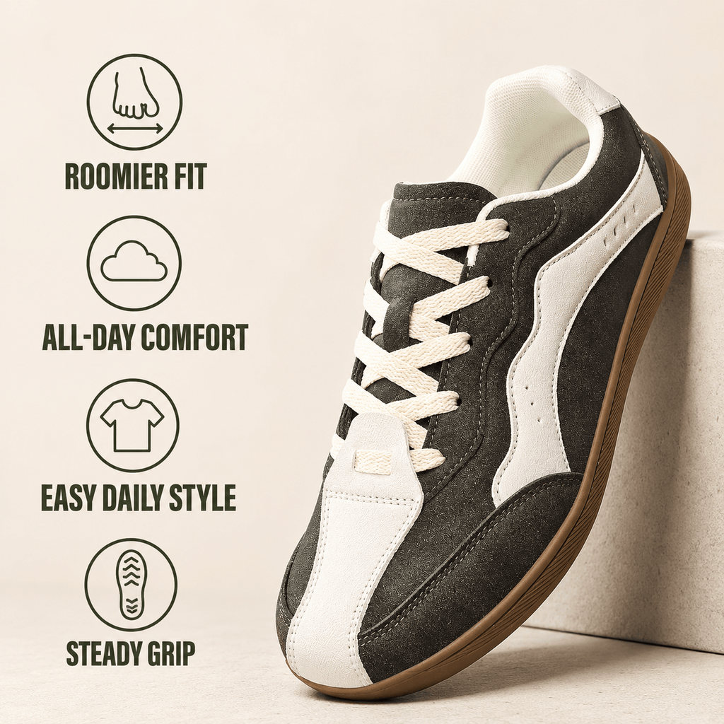 Wide Toe Box Shoes for Men – Retro Casual Sneakers